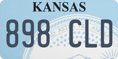KS license plate 898CLD