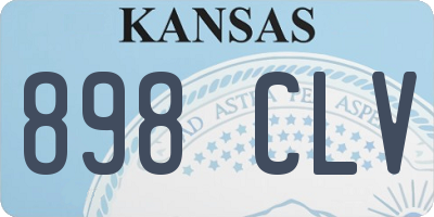 KS license plate 898CLV