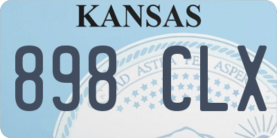 KS license plate 898CLX