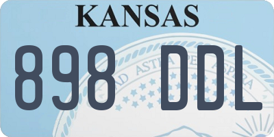 KS license plate 898DDL
