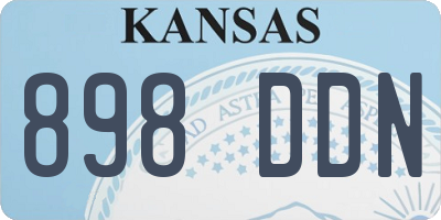 KS license plate 898DDN