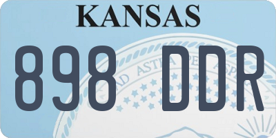 KS license plate 898DDR