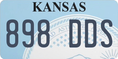 KS license plate 898DDS
