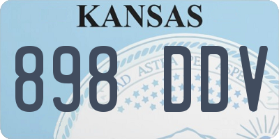KS license plate 898DDV