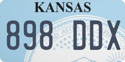 KS license plate 898DDX