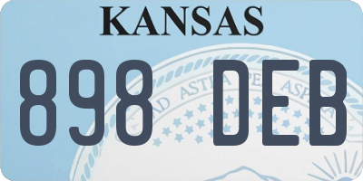 KS license plate 898DEB