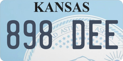 KS license plate 898DEE