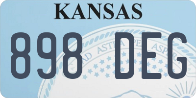 KS license plate 898DEG