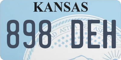 KS license plate 898DEH