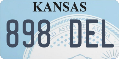 KS license plate 898DEL