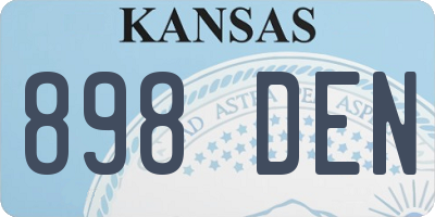KS license plate 898DEN