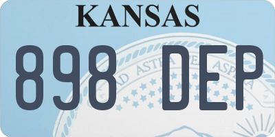 KS license plate 898DEP