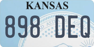 KS license plate 898DEQ