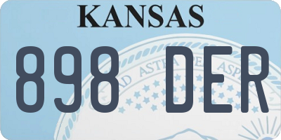 KS license plate 898DER