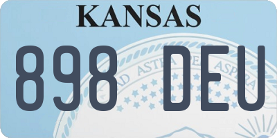 KS license plate 898DEU