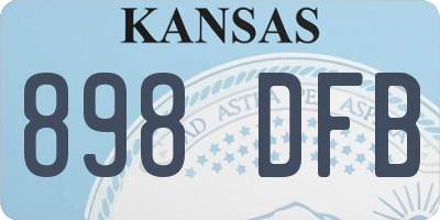 KS license plate 898DFB