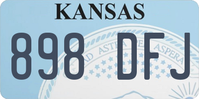 KS license plate 898DFJ