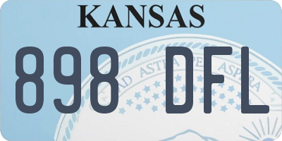 KS license plate 898DFL