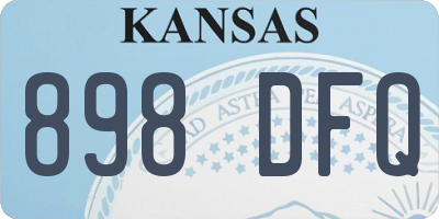 KS license plate 898DFQ
