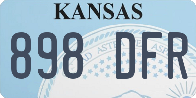 KS license plate 898DFR