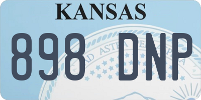 KS license plate 898DNP