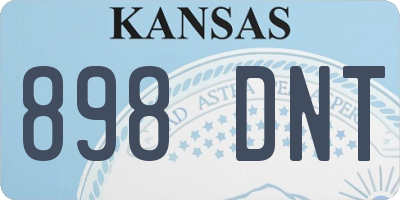 KS license plate 898DNT
