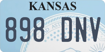 KS license plate 898DNV