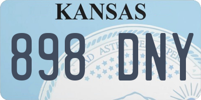KS license plate 898DNY