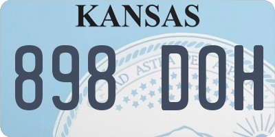 KS license plate 898DOH