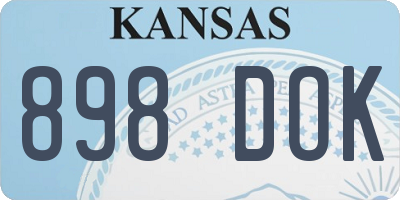 KS license plate 898DOK