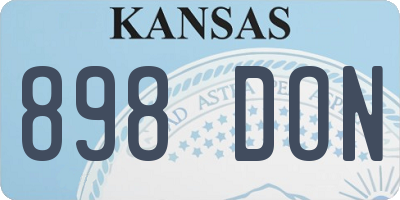 KS license plate 898DON
