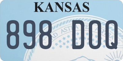 KS license plate 898DOQ