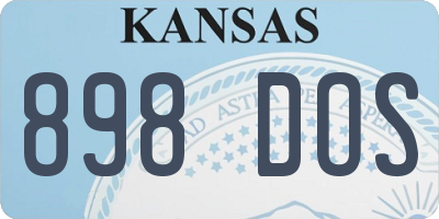 KS license plate 898DOS