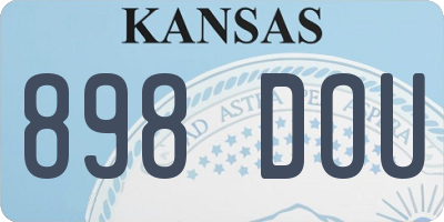KS license plate 898DOU