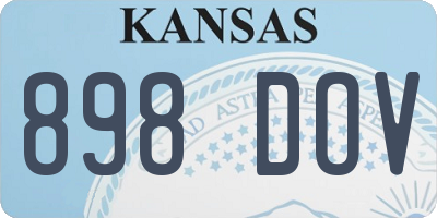 KS license plate 898DOV