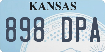 KS license plate 898DPA
