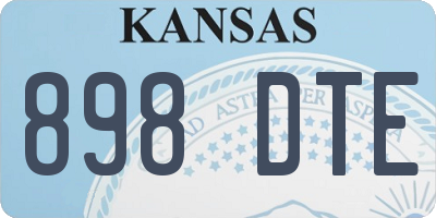 KS license plate 898DTE