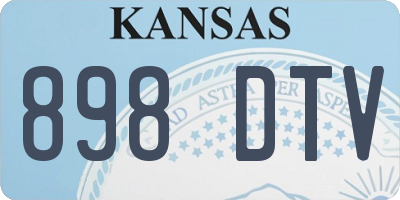KS license plate 898DTV