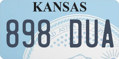 KS license plate 898DUA