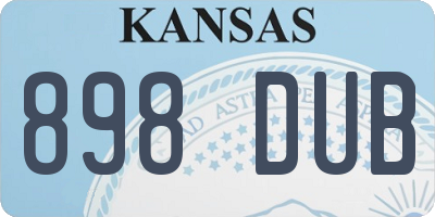 KS license plate 898DUB