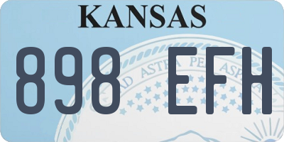 KS license plate 898EFH