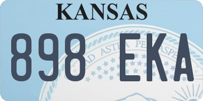 KS license plate 898EKA