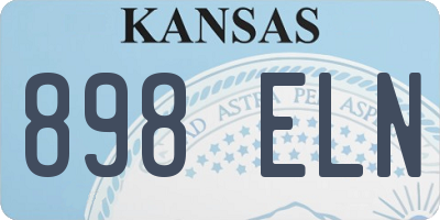 KS license plate 898ELN
