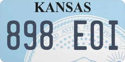 KS license plate 898EOI