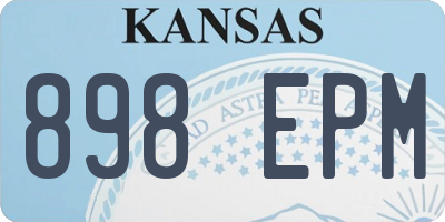 KS license plate 898EPM