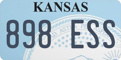 KS license plate 898ESS