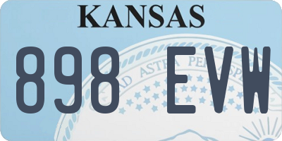 KS license plate 898EVW