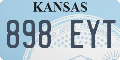 KS license plate 898EYT