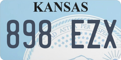 KS license plate 898EZX
