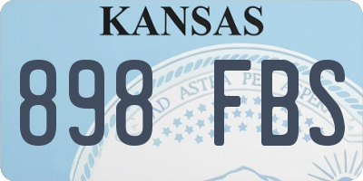 KS license plate 898FBS